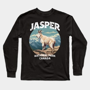 Jasper National Park Vintage Look Goat Long Sleeve T-Shirt